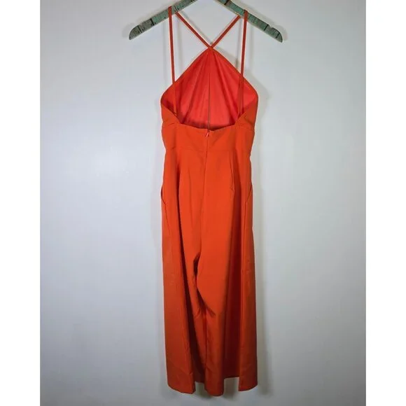 Missguided Orange Halter Jumpsuit - Picture 6 of 10